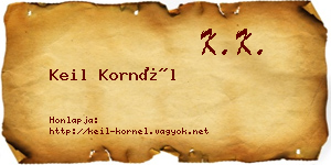Keil Kornél névjegykártya