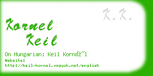 kornel keil business card